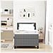 Letto con rete a doghe con materasso grigio chiaro 80x200 cm tessuto a coste - Foto miniatura 5