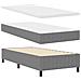 Letto con rete a doghe con materasso grigio chiaro 80x200 cm tessuto a coste - Foto miniatura 6