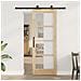 Porta Scorrevole  con Set di Accessori ORKDAL 73,5x198,5 cm, Porta Interna  con Vetro ORKDAL 73,5x198,5x4 cm in Legno Massello di Pino - Foto miniatura 2