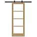 Porta Scorrevole  con Set di Accessori ORKDAL 73,5x198,5 cm, Porta Interna  con Vetro ORKDAL 73,5x198,5x4 cm in Legno Massello di Pino - Foto miniatura 4