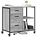 Mobile per Ufficio con ruota Grigio sonoma 76 x 41 x 72 cm - Foto miniatura 3