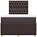 Giroletto a Molle con Materasso Marrone Scuro 120x200cm Tessuto - Foto miniatura 6