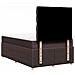 Giroletto a Molle con Materasso Marrone Scuro 120x200cm Tessuto - Foto miniatura 8