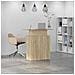 Banco Reception Rovere Sonoma 100x40x104 cm Legno Multistrato - Foto miniatura 3