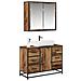 Set di mobili per il bagno 2 pcs Legno vecchio 80 x 33 x 60 cm - Foto miniatura 3