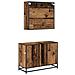 Set di mobili per il bagno 2 pcs Legno vecchio 80 x 33 x 60 cm - Foto miniatura 9