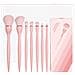 Set Di 7 Pennelli Da Trucco Rosa - Setole Sintetiche Morbide, Strumenti Essenziali Di Bellezza - Foto miniatura 3