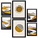Set Di 6 Stampe Natura Cicloidale In Paesaggi Astratti, Dipinti Decorativi Estetici Per Il Tuo Soggiorno A Casa A3 & A4 Cornice Nera - Foto miniatura 1