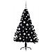 Albero di Natale artificiale con luci integrate Nero 150 cm PVC - Foto miniatura 3