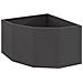 Vaso d'angolo Nero 60 x 60 x 35 cm Acciaio - Foto miniatura 1