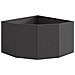 Vaso d'angolo Nero 60 x 60 x 35 cm Acciaio - Foto miniatura 5