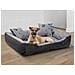 100x75 cm Letto per cani impermeabile Ossa nere - Foto miniatura 5