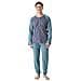 Pigiama Da Uomo In Cotone A Maniche Lunghe Jjb12 - Foto miniatura 1