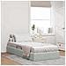 Letto con Contenitore Grigio chiaro 100 x 200 cm Velluto - Foto miniatura 2
