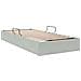 Letto con Contenitore Grigio chiaro 100 x 200 cm Velluto - Foto miniatura 5