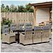 Set da Pranzo per Giardino con cuscino 9 pcs Beige polyrattan - Foto miniatura 4