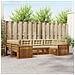 Set divani 6 pcs Naturale e Beige Legno di Acacia Massello - Foto miniatura 2