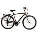 Bici Da Uomo Misura 28 City Bike Bicicletta Zfr21v Linea Zefiro Telaio In Alluminio Cambio 21v Completa Di Accessori Luci Led - 47 Titanio Rosso Opaco - Foto miniatura 1