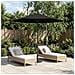 Ombrello da giardino 230 x 230 cm Poliestere Rettangolare Nero - Foto miniatura 4