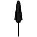 Ombrello da giardino 230 x 230 cm Poliestere Rettangolare Nero - Foto miniatura 6