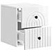 Mobiletto da notte a muro 2 pcs Bianco Lucido 33 x 34,5 x 40 cm - Foto miniatura 4