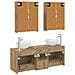 Set di mobili per il bagno 5 pcs Rovere Artigianale - Foto miniatura 8