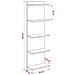 Scaffale da parete 2 pz Sonoma grigio 30 x 15 x 100 cm - Foto miniatura 8