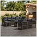 Set Divano da Giardino 11 pz Grigio polyrattan - Foto miniatura 9