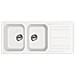 Lavello LZ116B 2 Vasche con Gocciolatoio Dimensioni 116 x 50 cm Colore Bianco Serie Rigae - Foto miniatura 6