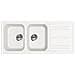Lavello LZ116B 2 Vasche con Gocciolatoio Dimensioni 116 x 50 cm Colore Bianco Serie Rigae - Foto miniatura 1