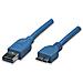 USB 3.0 A maschio / Micro B USB 3.0 maschio, Superspeed (fino a 5Gbps) , 1.0m, Blu - Foto miniatura 4
