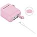 Aircase Custodia in Silicone per Auricolari AirPods Colore Rosa - Foto miniatura 3