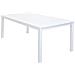 Set Tavolo Giardino Rettangolare Allungabile 200/300 X 100 Con 8 Sedie In Alluminio Bianco E Textilene Da Esterno - Foto miniatura 2