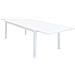 Set Tavolo Giardino Rettangolare Allungabile 200/300 X 100 Con 8 Sedie In Alluminio Bianco E Textilene Da Esterno - Foto miniatura 4