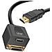 Adattatore Video Hdmi Maschio A Dvi-d E Hdmi Femmina Modello Hd-hdvi Nero - Foto miniatura 3