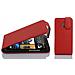 Custodia Compatibile Con Htc One M4 Mini In Rosso Cremisi - Coperchio Protettivo In Design Flip Realizzato In Similpelle Testurizzata - Foto miniatura 4
