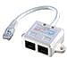 T-Adapter Cat. 5e, UTP RJ45 plug RJ45 jack Bianco cavo di interfaccia e adattatore - Foto miniatura 1