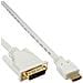 17659U 0.5m HDMI DVI Bianco cavo e adattatore video - Foto miniatura 1