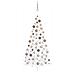 Set Albero Natale Artificiale a Metà LED e Palline Bianco 240cm - Foto miniatura 1