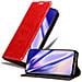 Custodia Compatibile Con Oneplus 7 In Rosso Mela - Coperchio Protettiva Con Chiusura Magnetica, Funzione Stand E Tasca Per Le Carte - Foto miniatura 1