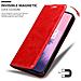 Custodia Compatibile Con Oneplus 7 In Rosso Mela - Coperchio Protettiva Con Chiusura Magnetica, Funzione Stand E Tasca Per Le Carte - Foto miniatura 7