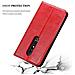 Custodia Compatibile Con Oneplus 7 In Rosso Mela - Coperchio Protettiva Con Chiusura Magnetica, Funzione Stand E Tasca Per Le Carte - Foto miniatura 8