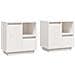 Comodini 2 Pz Bianco 50x34x50 Cm In Legno Massello Di Pino - Foto miniatura 2