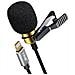 Microfono Lavalier Lightning Suono Omnidirezionale Morsetto Cavo 2 Metri - Foto miniatura 1