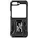 Cover Anello Per Samsung Galaxy Z Flip5 Anti-urto Serie Armoring Bump Nera - Foto miniatura 2
