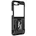 Cover Anello Per Samsung Galaxy Z Flip5 Anti-urto Serie Armoring Bump Nera - Foto miniatura 1