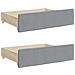 Cassetti Da Letto 2pz Grigio Chiaro Legno Multistrato E Tessuto - Foto miniatura 2