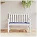 Cuscino Panca Giardino Bianco E Blu 100x50x3 Cm Tessuto Oxford - Foto miniatura 1