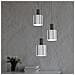 Lampadario Moderno Gorosiba 3 Luci Pendenti Acciaio Nero - Foto miniatura 2