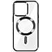 Cover Magsafe Trasparente Bordo Nero Per Iphone 15 Pro Metallic - Foto miniatura 5